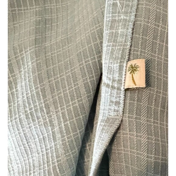 Island Shores Men's SS Button Rayon Blend Shirt  XL  Blue-Green Coastal Vacation - Picture 5 of 8